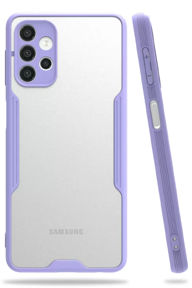 Newface Samsung Galaxy A52 Kılıf Platin Silikon - Lila