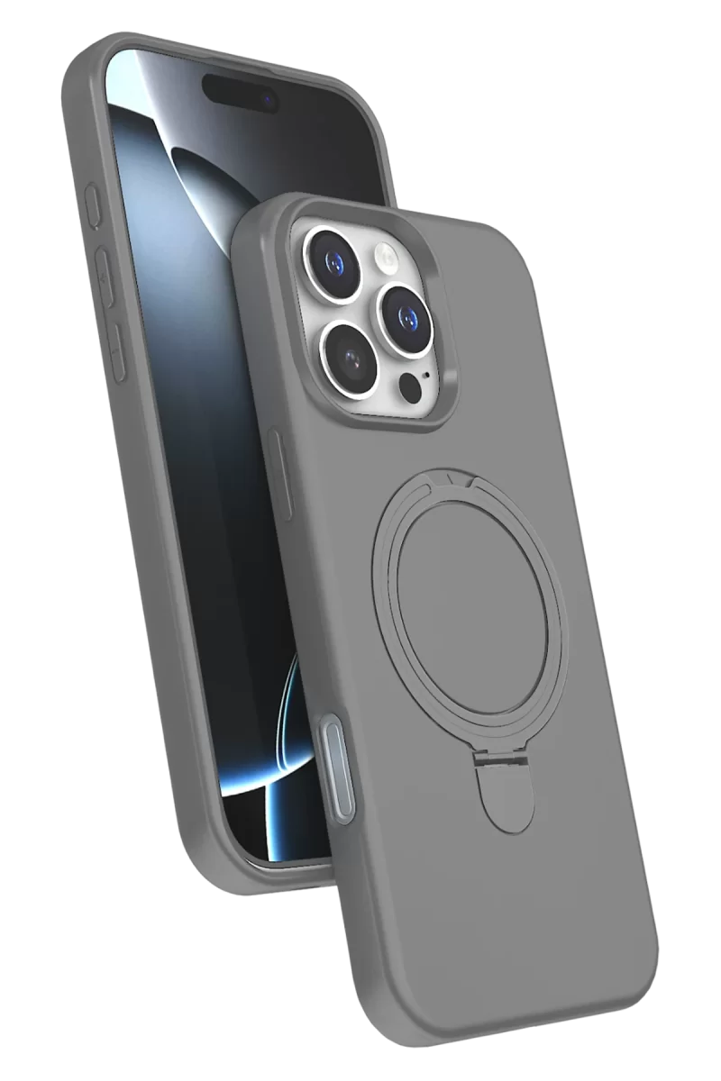 Newface Apple iPhone 16 Pro Regal Magsafe Standlı Kapak - Titan Gri
