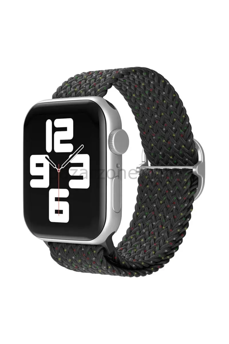 Newface Apple Watch 42mm Star Kordon - Benekli Siyah