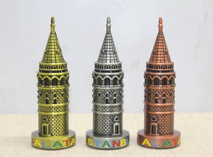 13 cm Metal Galata Kulesi