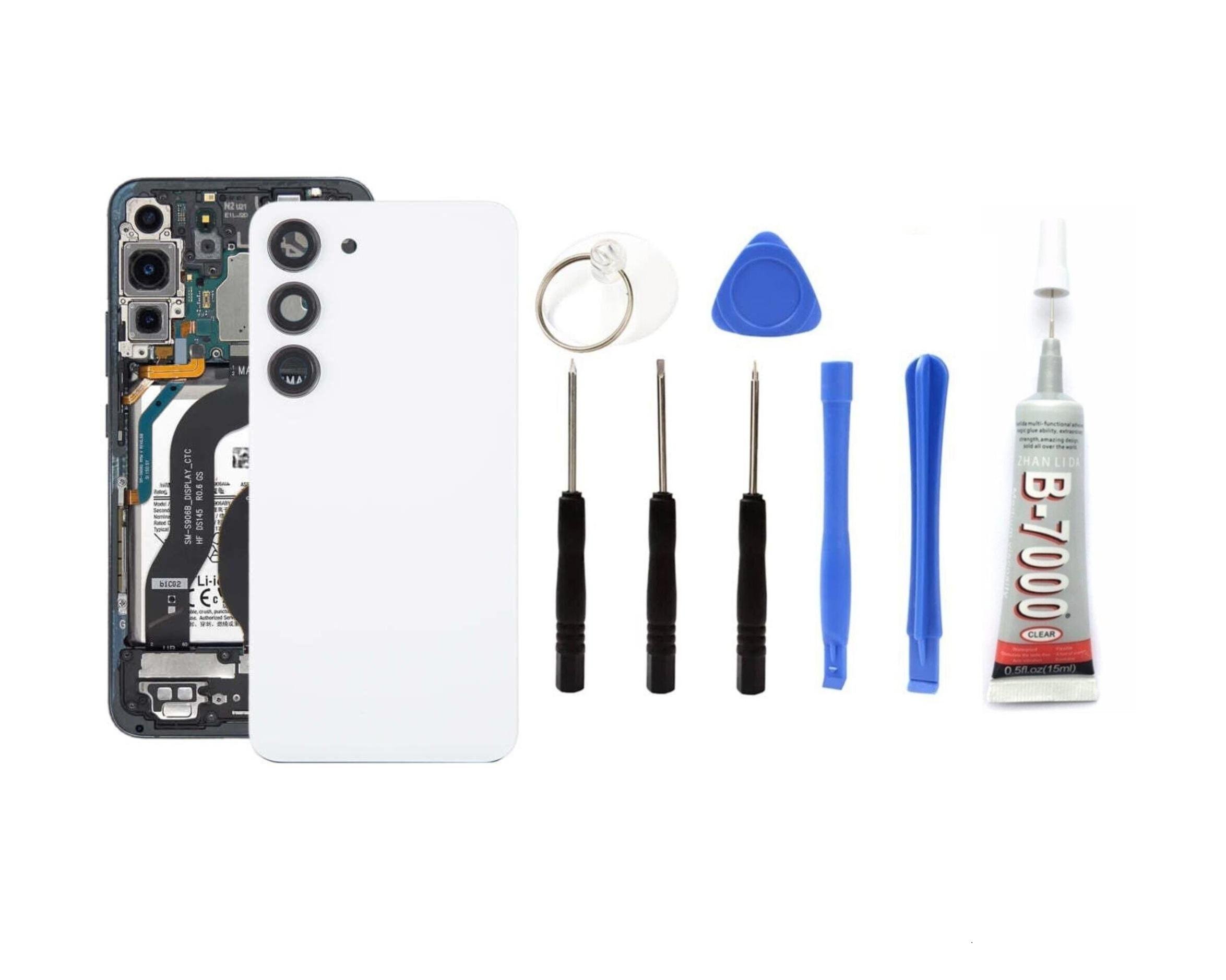 Samsung S23 Uyumlu Batarya Kapağı KAMERA LENSLİ (M