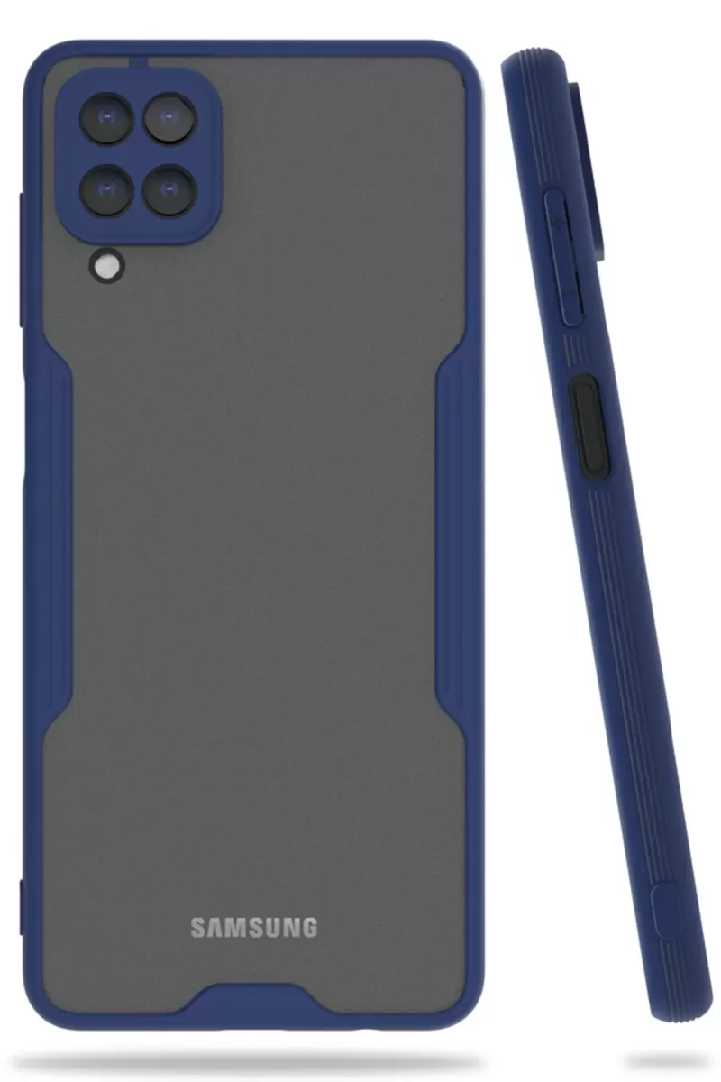 Newface Samsung Galaxy A22 Kılıf Platin Silikon - Lacivert