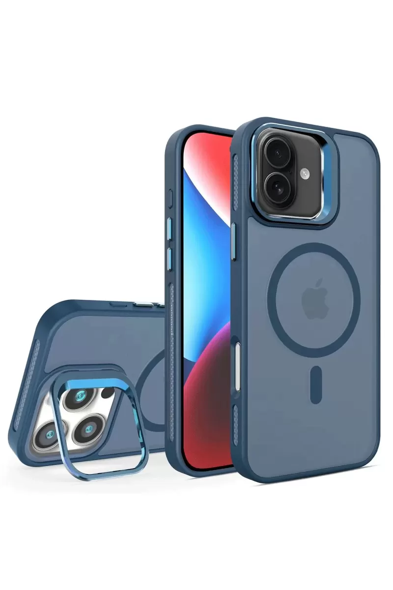 Joko Apple iPhone 16 Plus Flet Lens Magsafe Kapak - Lacivert