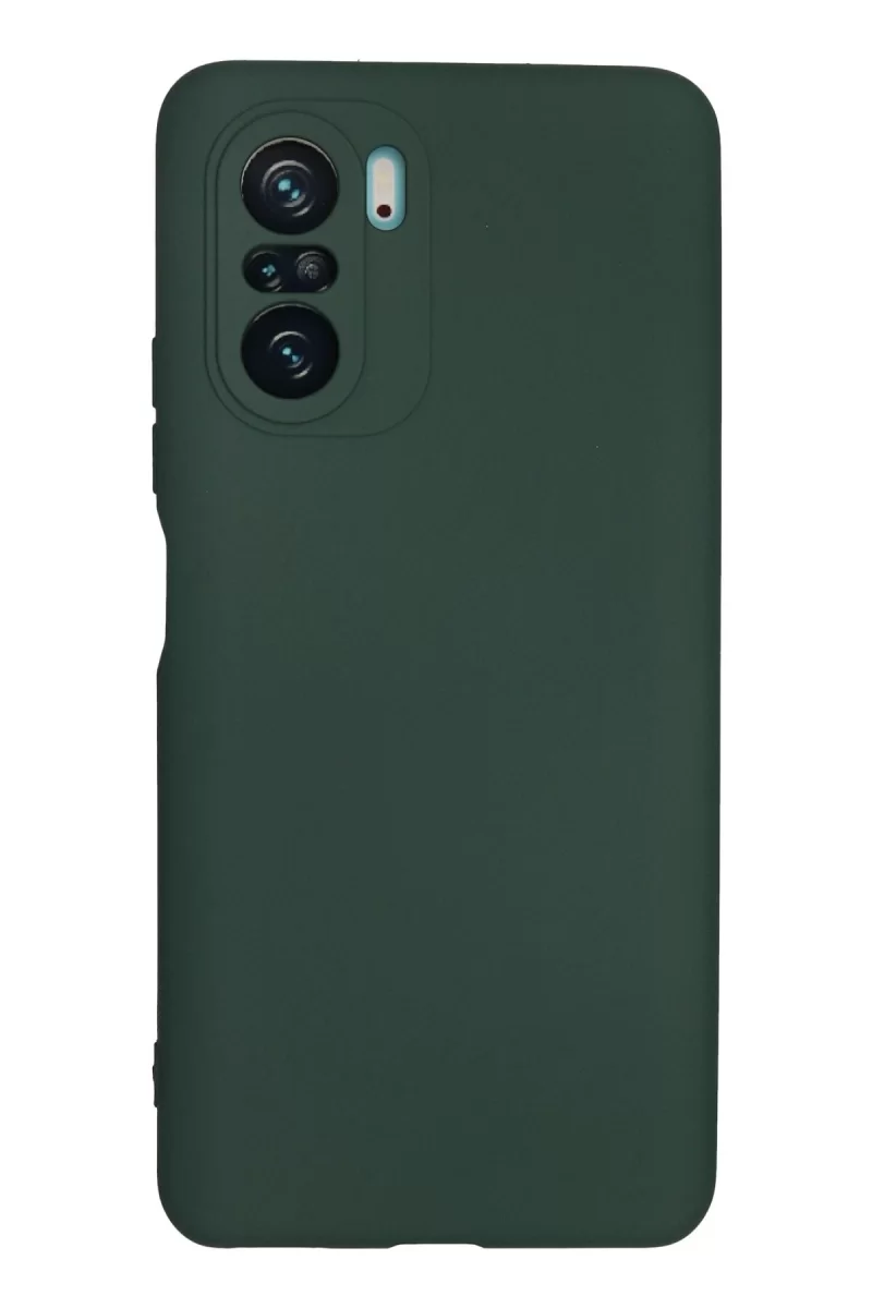 Newface Xiaomi Poco F3 Kılıf Nano içi Kadife Silikon - Koyu Yeşil