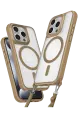 Newface Apple iPhone 15 Pro Max Kılıf Enka Magsafe Silikon Kılıf - Desert