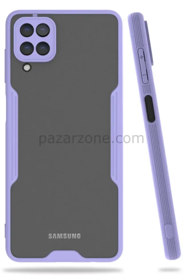 Newface Samsung Galaxy A22 Kılıf Platin Silikon - Lila