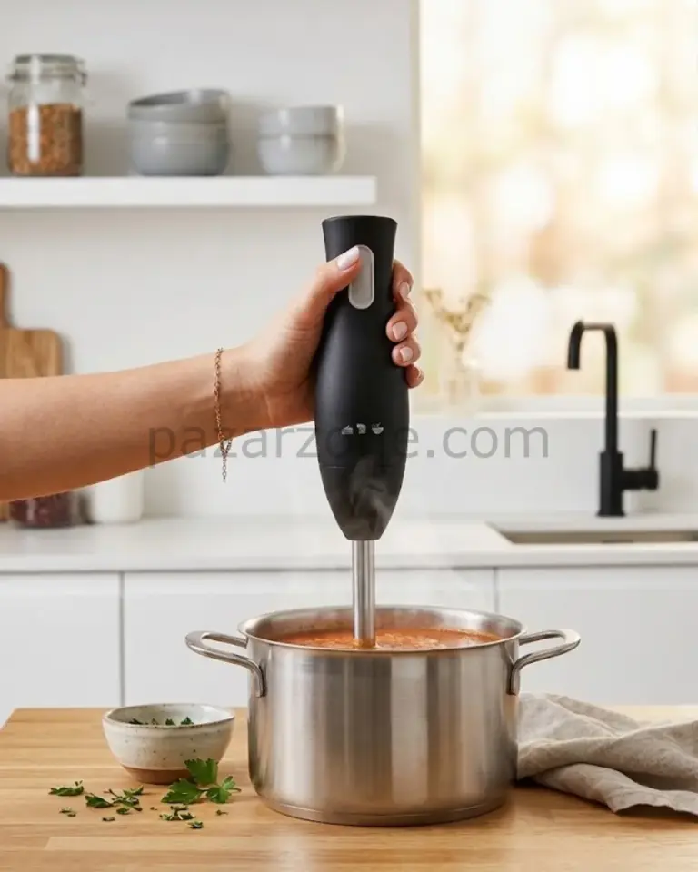 Paslanmaz Çelik Blender Ayağına Sahip Ergonomik El Blenderı