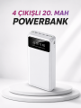 4 Çıkışlı 20.000 MAH Powerbank Taşınabilir Çoklu Giriş