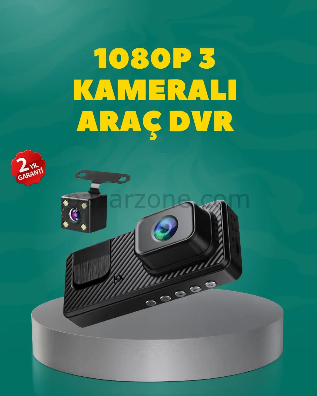 Full HD 1080P Araç Kamerası | Gece Görüşlü, Döngü Kayıt ve Geri Görüş