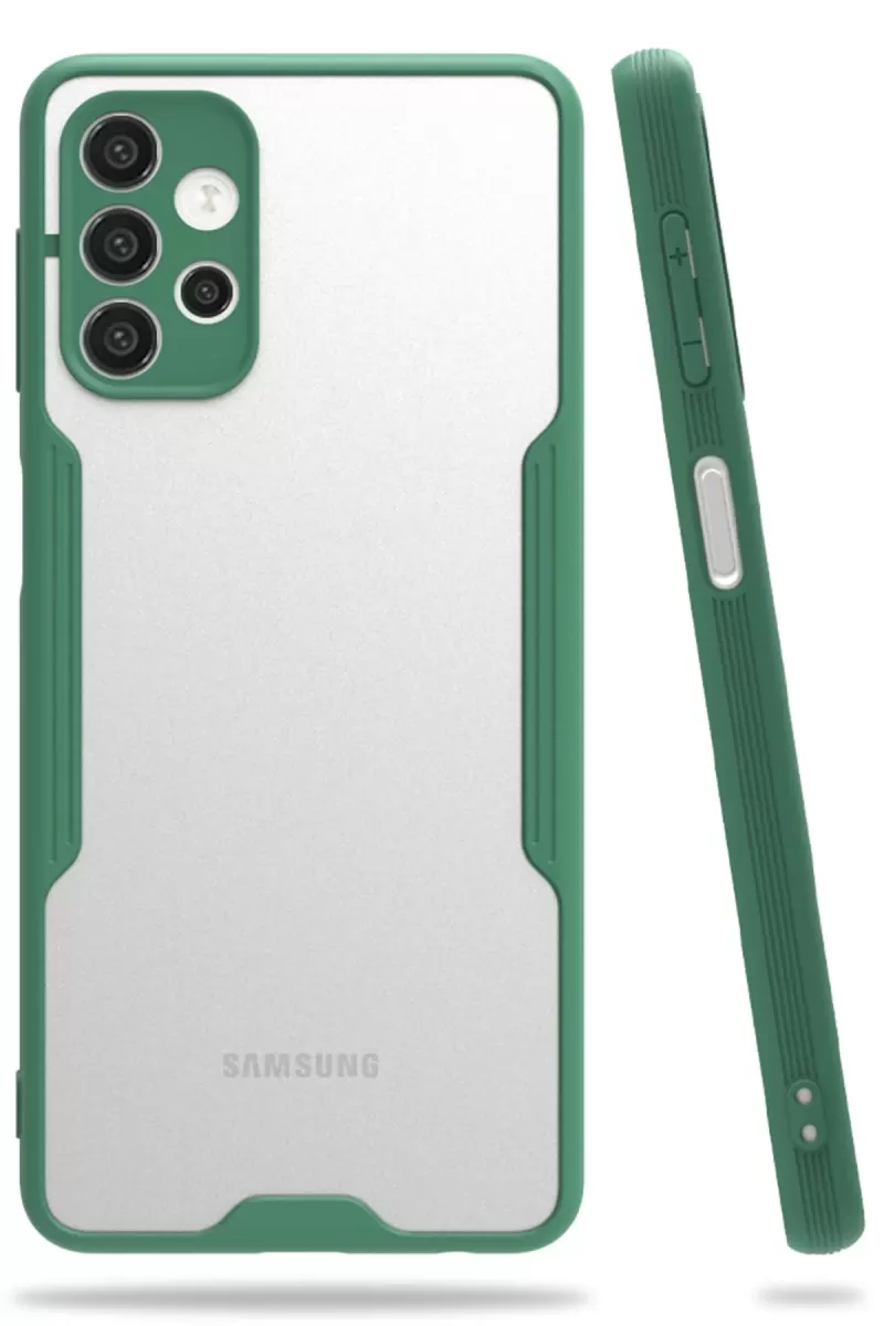 Newface Samsung Galaxy A52 Kılıf Platin Silikon - Yeşil
