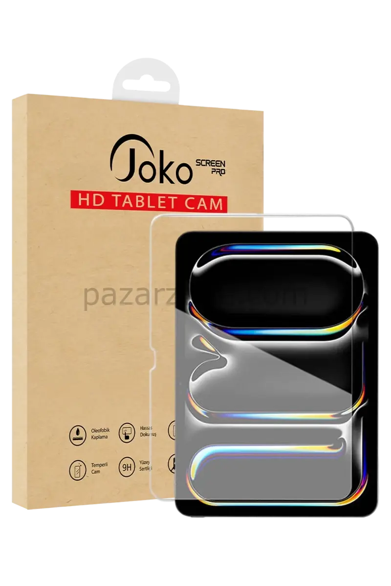 Joko Apple iPad Pro 13 (2024) 2in1 HD Tablet Cam Ekran Koruyucu - Şeffaf