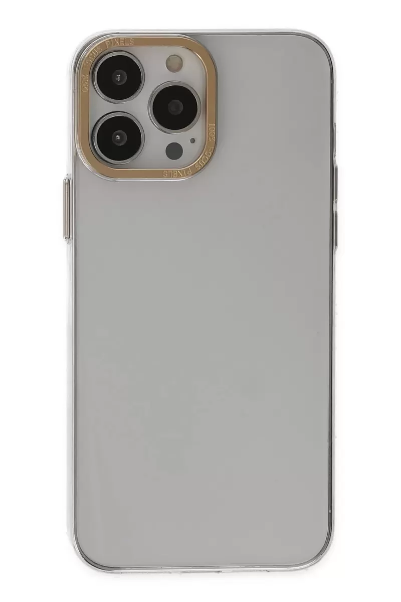 Newface Apple iPhone 13 Pro Kılıf Anka PC Sert Metal Kapak - Şeffaf