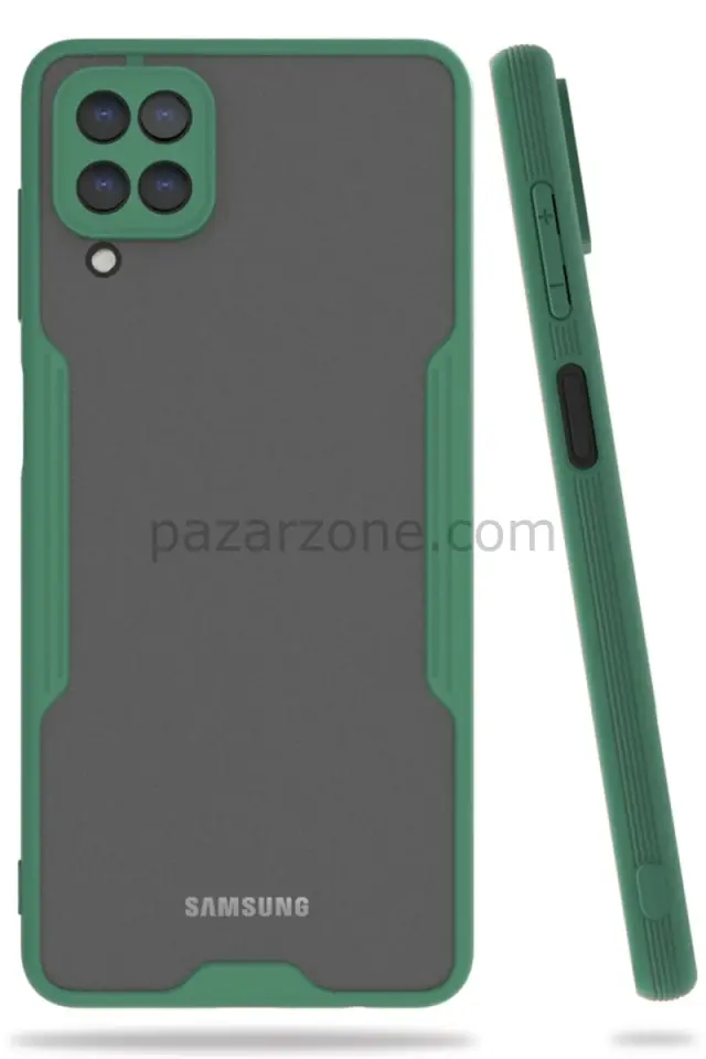 Newface Samsung Galaxy A22 Kılıf Platin Silikon - Yeşil