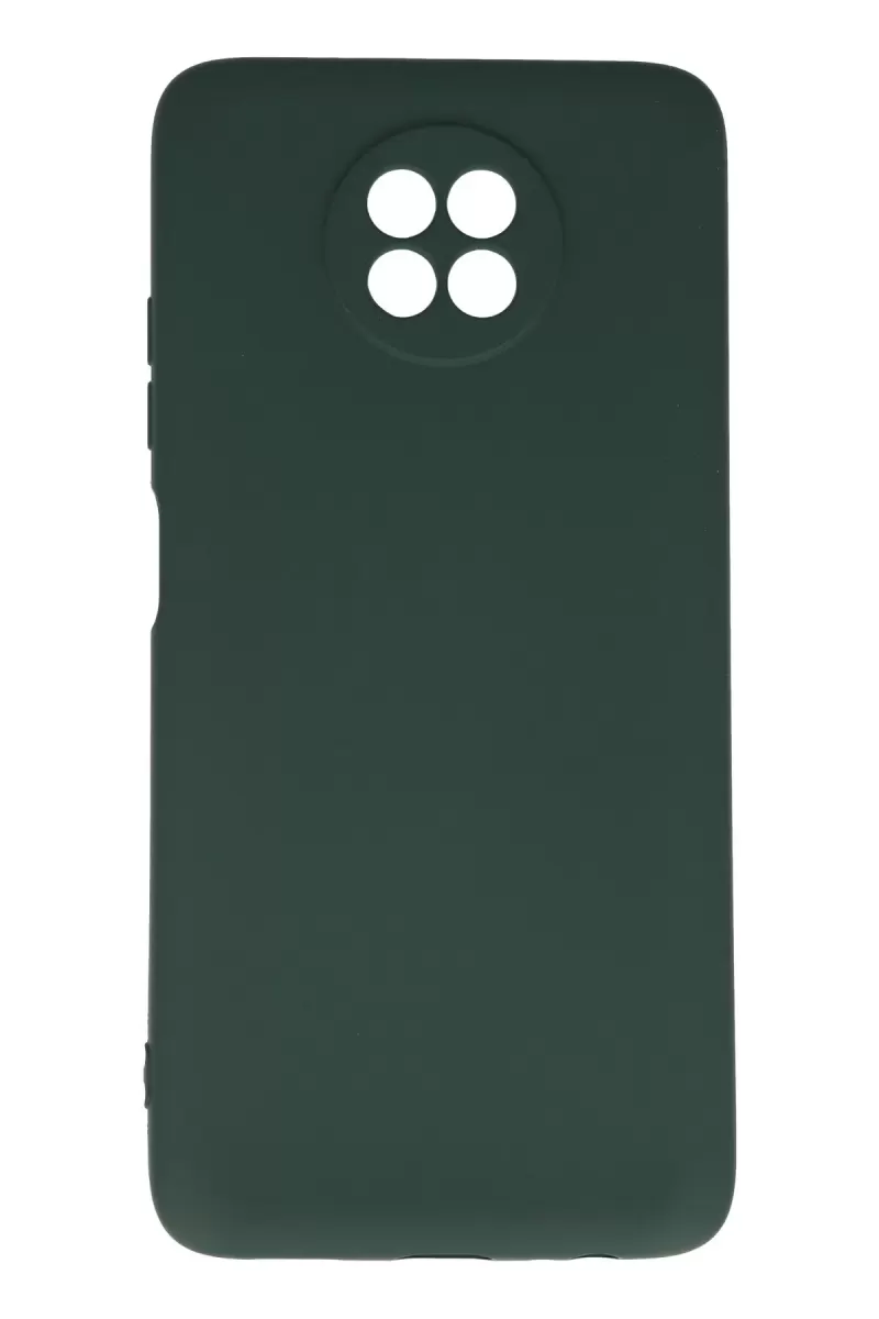 Newface Xiaomi Redmi Note 9 5G Kılıf Nano içi Kadife Silikon - Koyu Yeşil