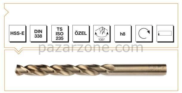 Makina Takım HSS-E Altın Seri İnox Delme Matkap Ucu 4 mm
