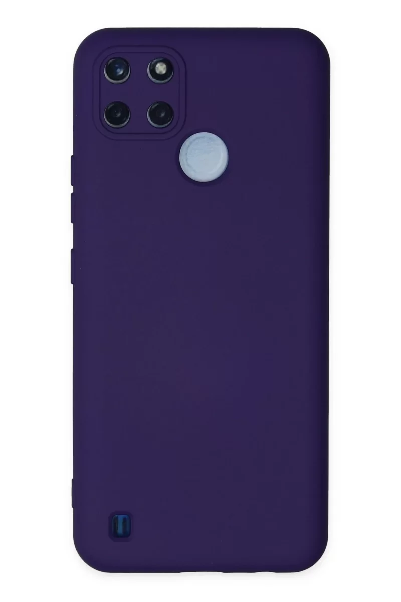 Newface Realme C25Y Kılıf Nano içi Kadife Silikon - Mor