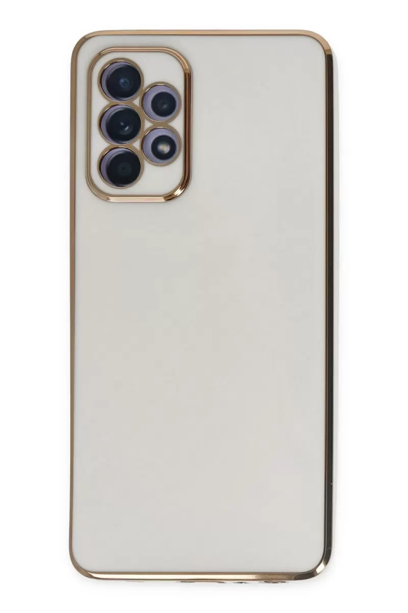 Newface Samsung Galaxy A52 Kılıf Volet Silikon - Beyaz