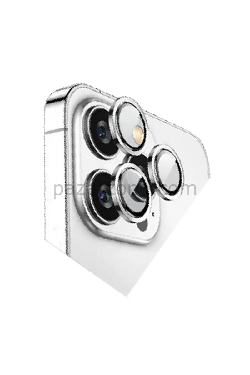 Newface Apple iPhone 15 Pro Max Bilvis Titan Kamera Lens - Gümüş
