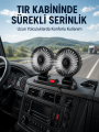 Çift Başlıklı Araç İçi USB Vantilatör Soğutucu Fan