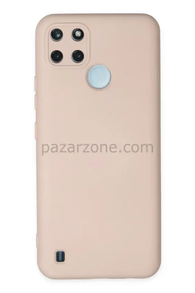Newface Realme C25Y Kılıf Nano içi Kadife Silikon - Pudra