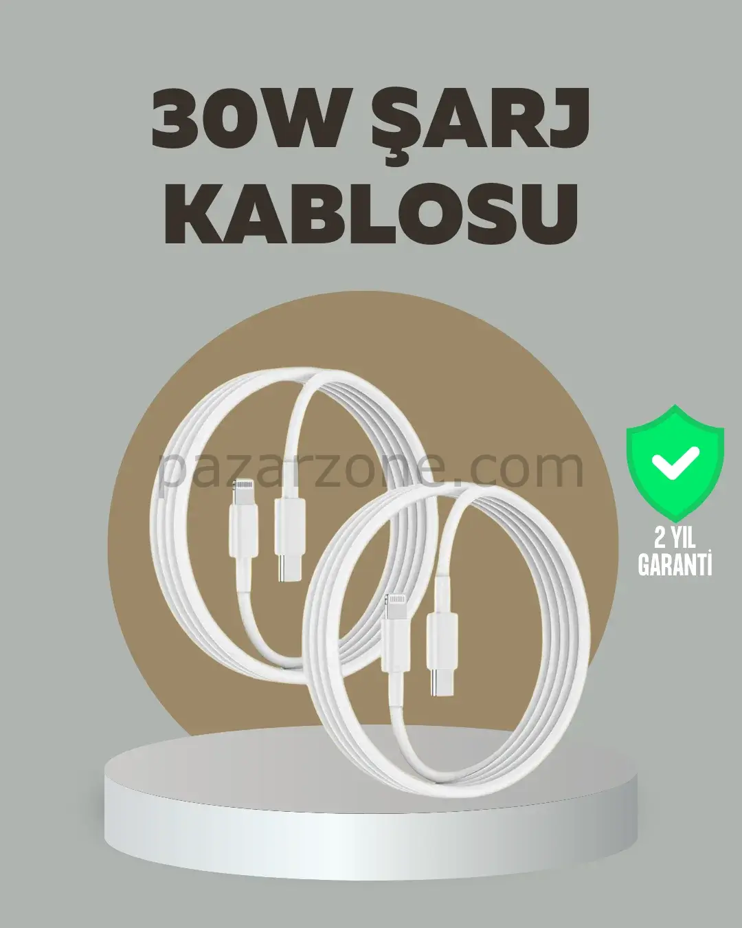 iPhone iPad Airpods Uyumlu 30W Type-C to Lightning Kablo