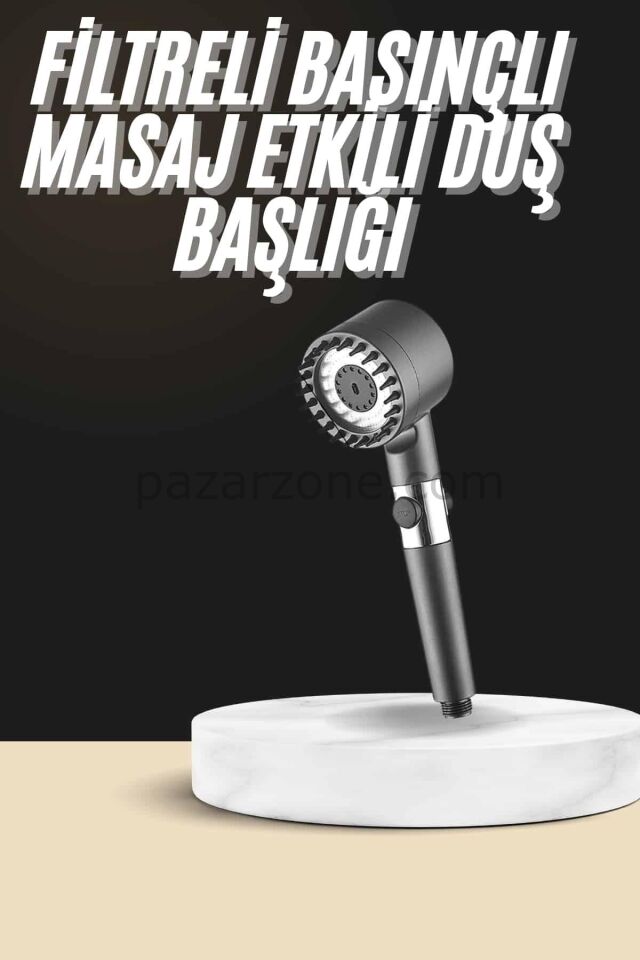 Duş Başlığı Profesyonel Masaj Başlıklı 3 Modlu Yeni Nesil Masaj Uçlu Su Tasarruflu