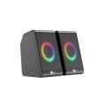LENOVO DS100 LECOO 1+1 3W*2 RGB Aydınlatmalı Usb Siyah Hoparlör