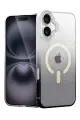 Newface Apple iPhone 16 Pummel Shiny Magsafe Kapak - Siyah