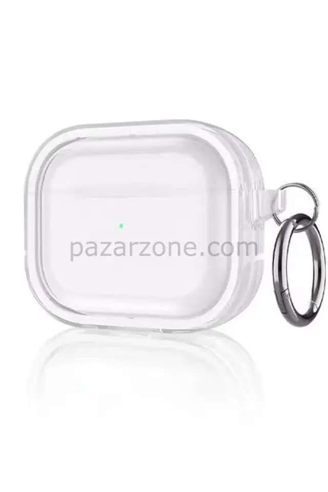 Movenchy Apple Airpods Pro 2 (2.nesil) Shiny Şeffaf Kılıf - Beyaz