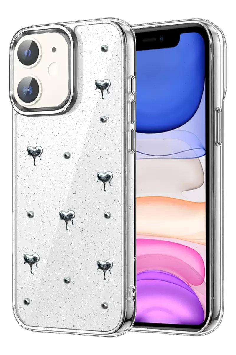 Newface Apple iPhone 12 Fiyonk Desenli Kapak - Desen 1