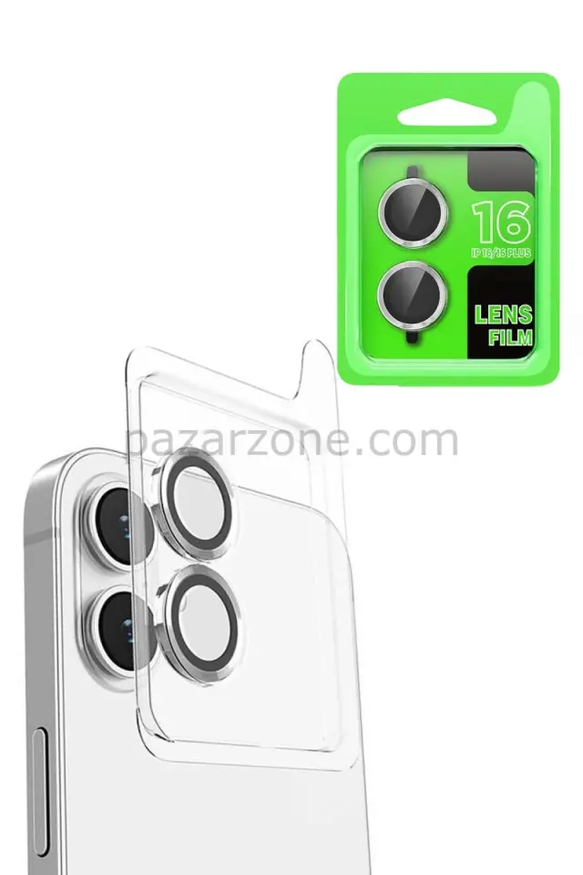 Newface Apple iPhone 16 Raze Metal Kamera Lens - Beyaz