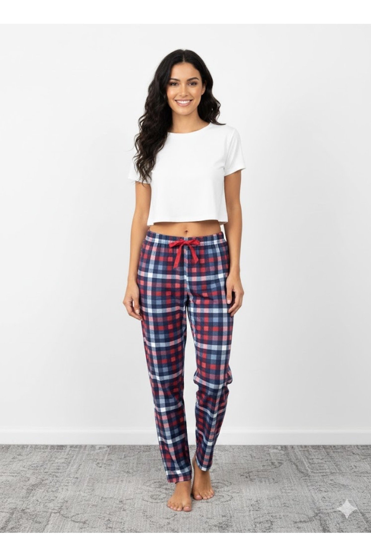 Bambu Likralı Ring Viskon Pijama Altı