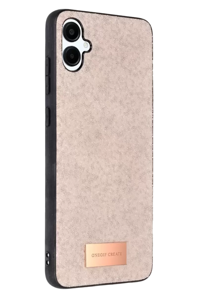 Onegif Samsung Galaxy A06 Bright Simli Kapak - Pembe