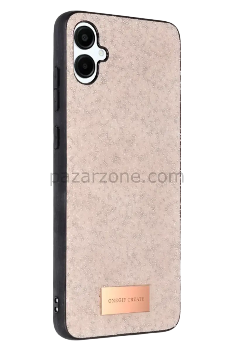 Onegif Samsung Galaxy A06 Bright Simli Kapak - Pembe