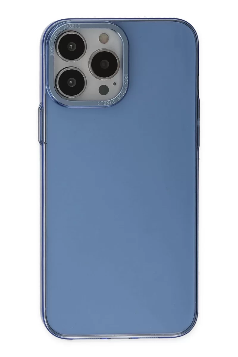 Newface Apple iPhone 14 Pro Kılıf Anka PC Sert Metal Kapak - Mavi