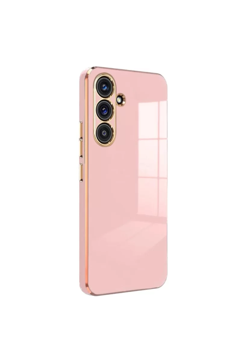 Newface Samsung Galaxy S24 FE Kılıf Volet Silikon - Pembe