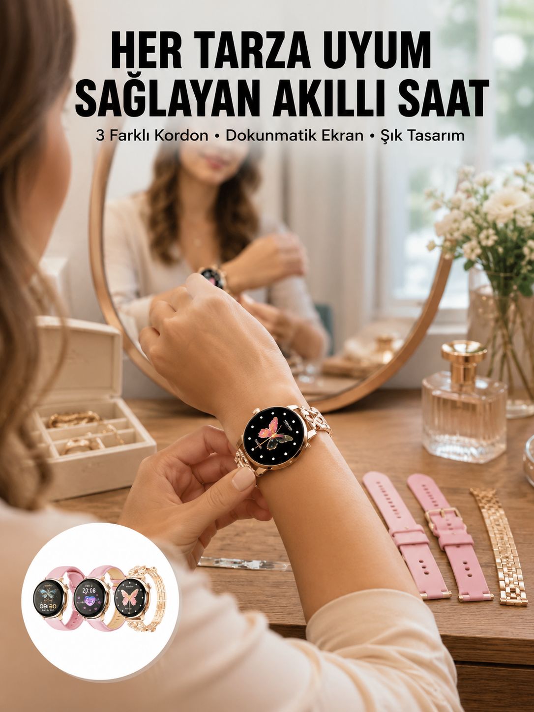Akıllı Saat – Kalp Atış Takipli, Spor Modlu, Uzun Pil Ömürlü Yeni Nesil