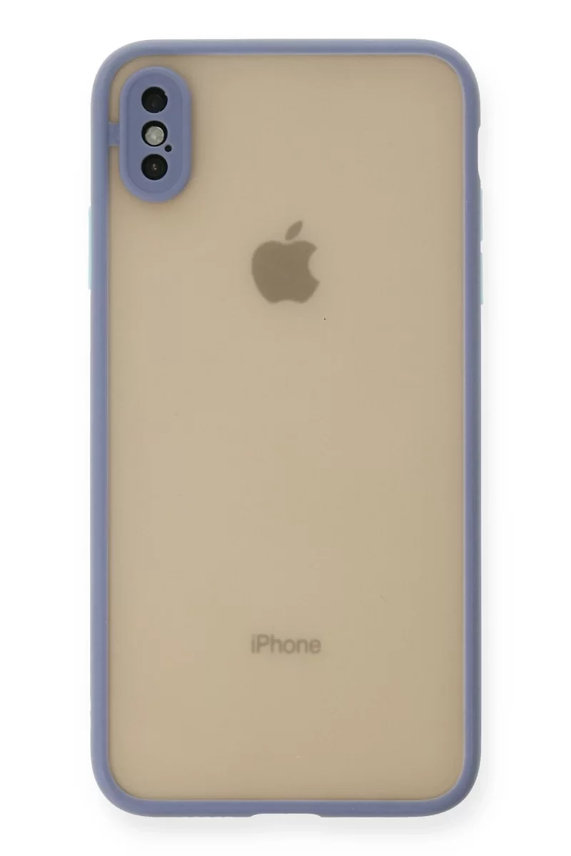 Newface Apple iPhone XS Max Kılıf Montreal Silikon Kapak - Gri