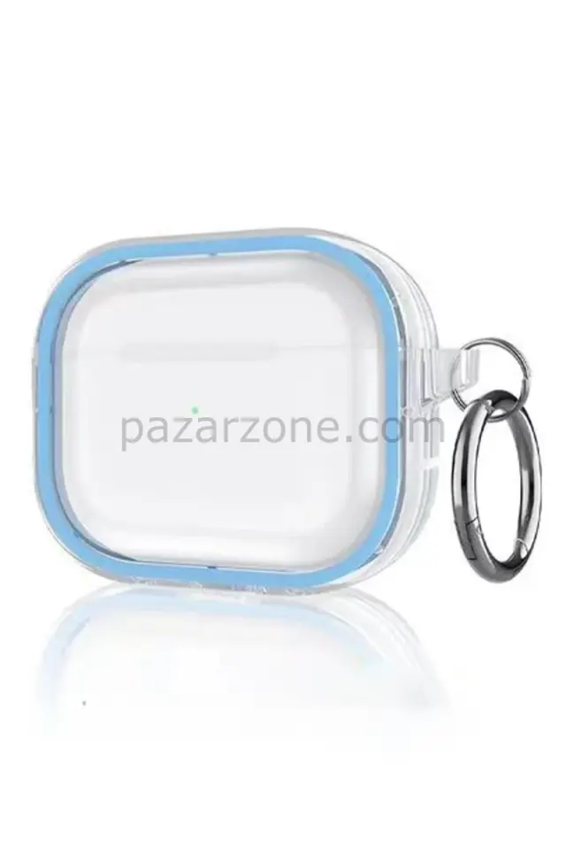 Movenchy Apple Airpods Pro 2 (2.nesil) Shiny Şeffaf Kılıf - Sierra Blue