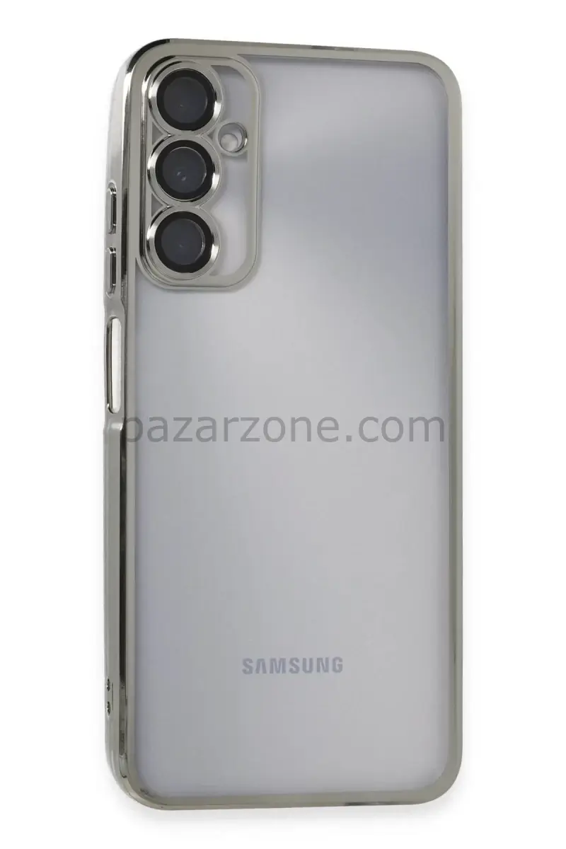 Newface Samsung Galaxy A05S Kılıf Razer Lensli Silikon - Gümüş