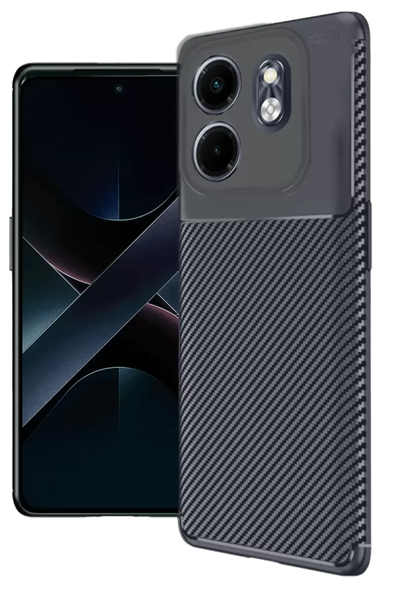 Newface İnfinix Hot 50i 4G Auto Focus Karbon Kapak - Lacivert