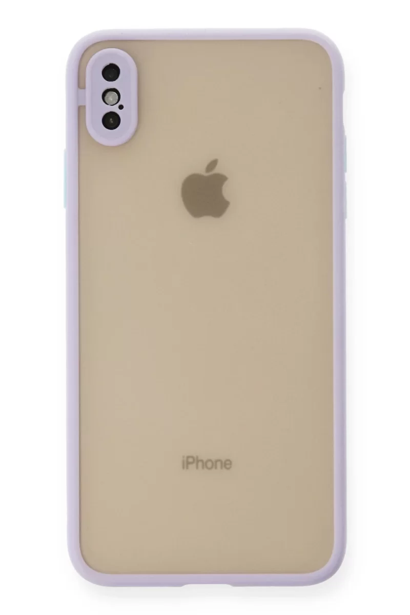 Newface Apple iPhone XS Max Kılıf Montreal Silikon Kapak - Mor