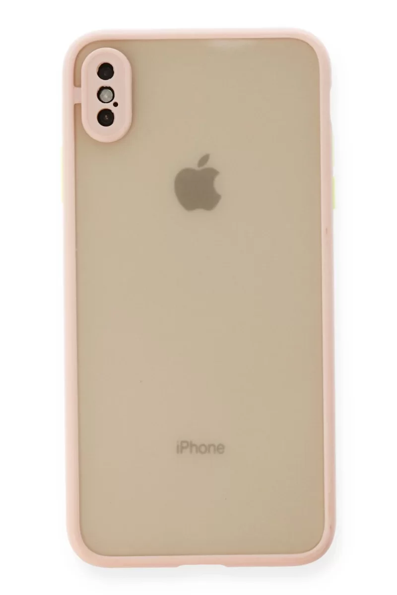 Newface Apple iPhone XS Max Kılıf Montreal Silikon Kapak - Pembe