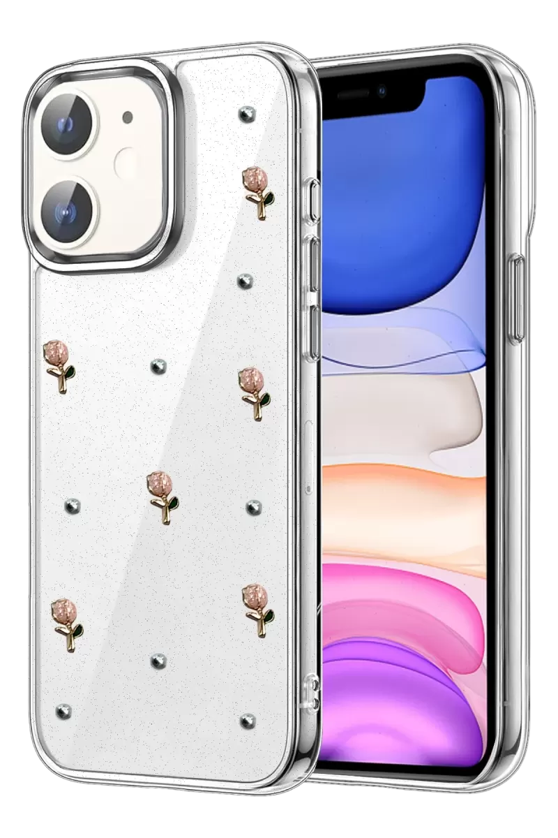Newface Apple iPhone 12 Fiyonk Desenli Kapak - Desen 6