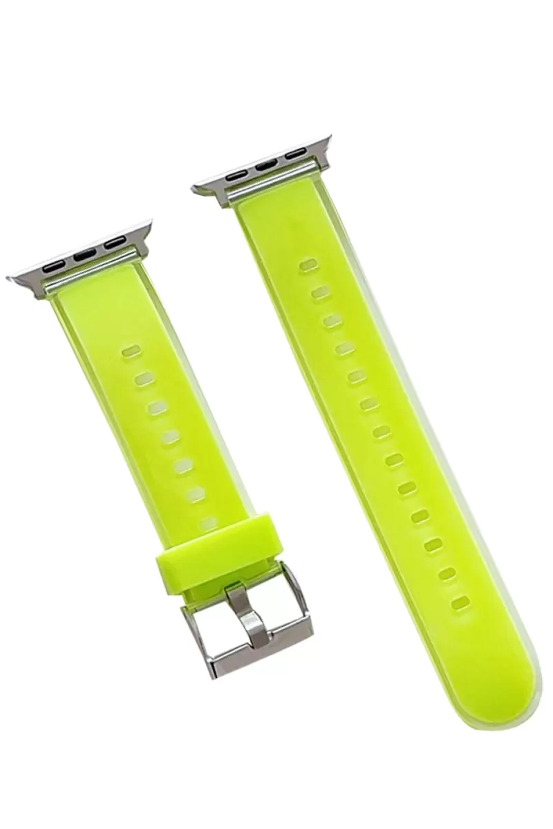 Movenchy Apple Watch 38mm Jelly Silikon Kordon - Yeşil