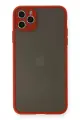 Newface Apple iPhone 11 Pro Max Kılıf Montreal Silikon Kapak - Kırmızı