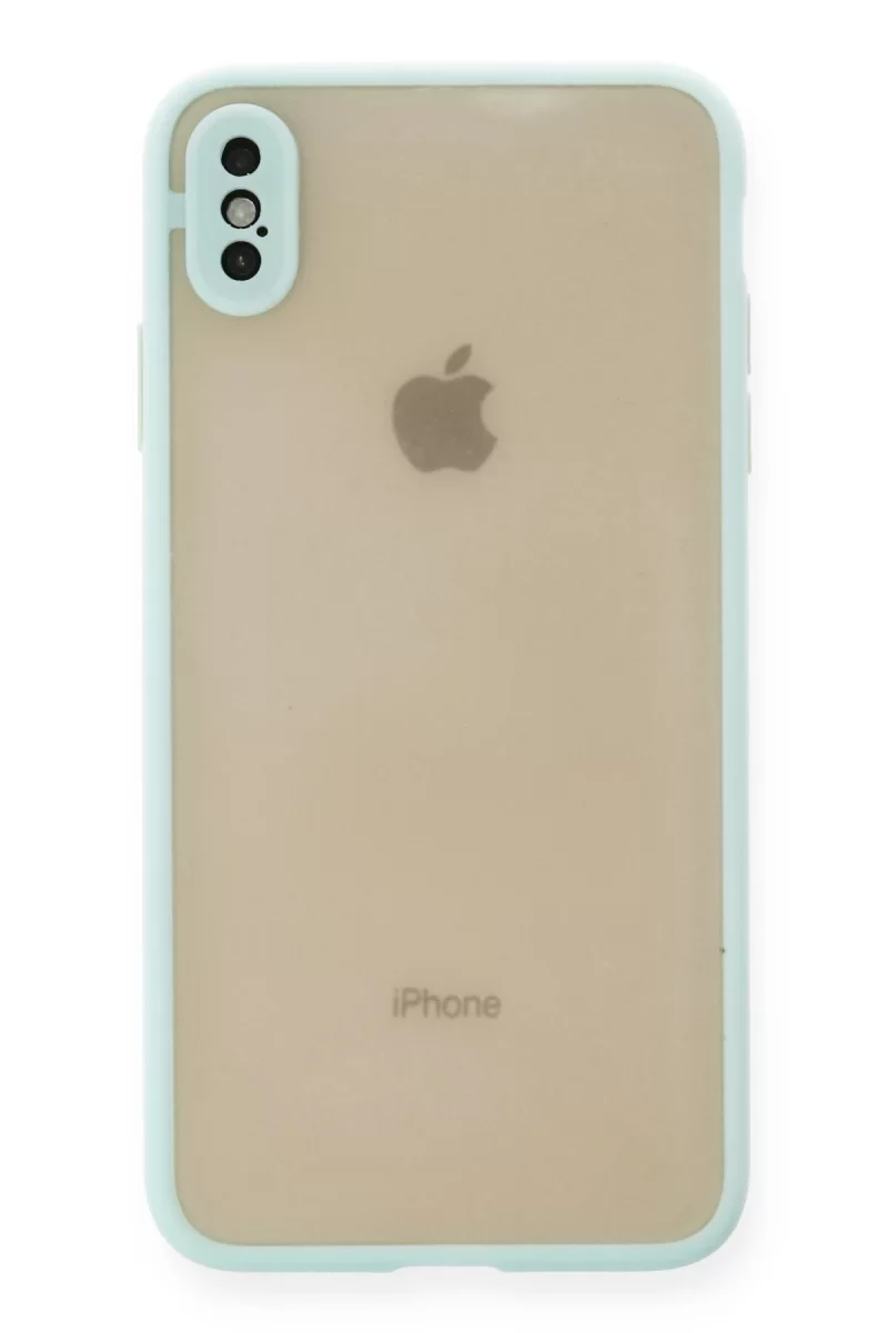Newface Apple iPhone XS Max Kılıf Montreal Silikon Kapak - Turkuaz