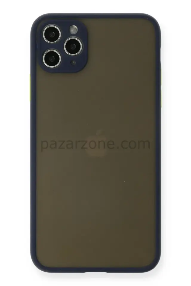 Newface Apple iPhone 11 Pro Max Kılıf Montreal Silikon Kapak - Lacivert