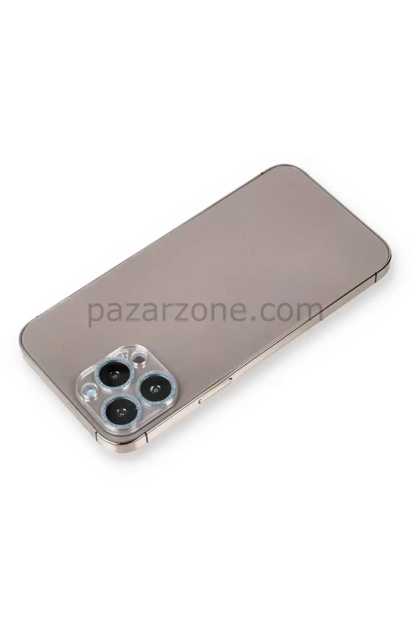 Newface Apple iPhone 12 Pro Shine Kamera Lens Koruma Cam - Sierra Blue