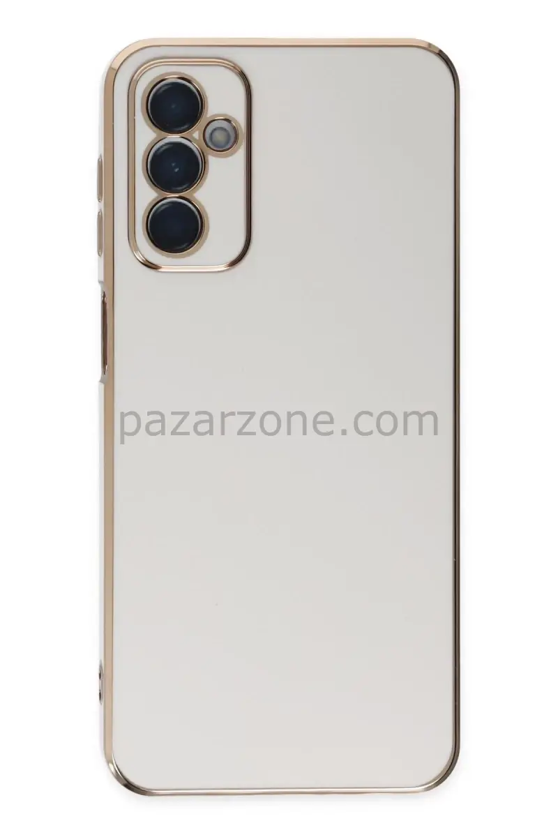 Newface Samsung Galaxy M23 Kılıf Volet Silikon - Beyaz